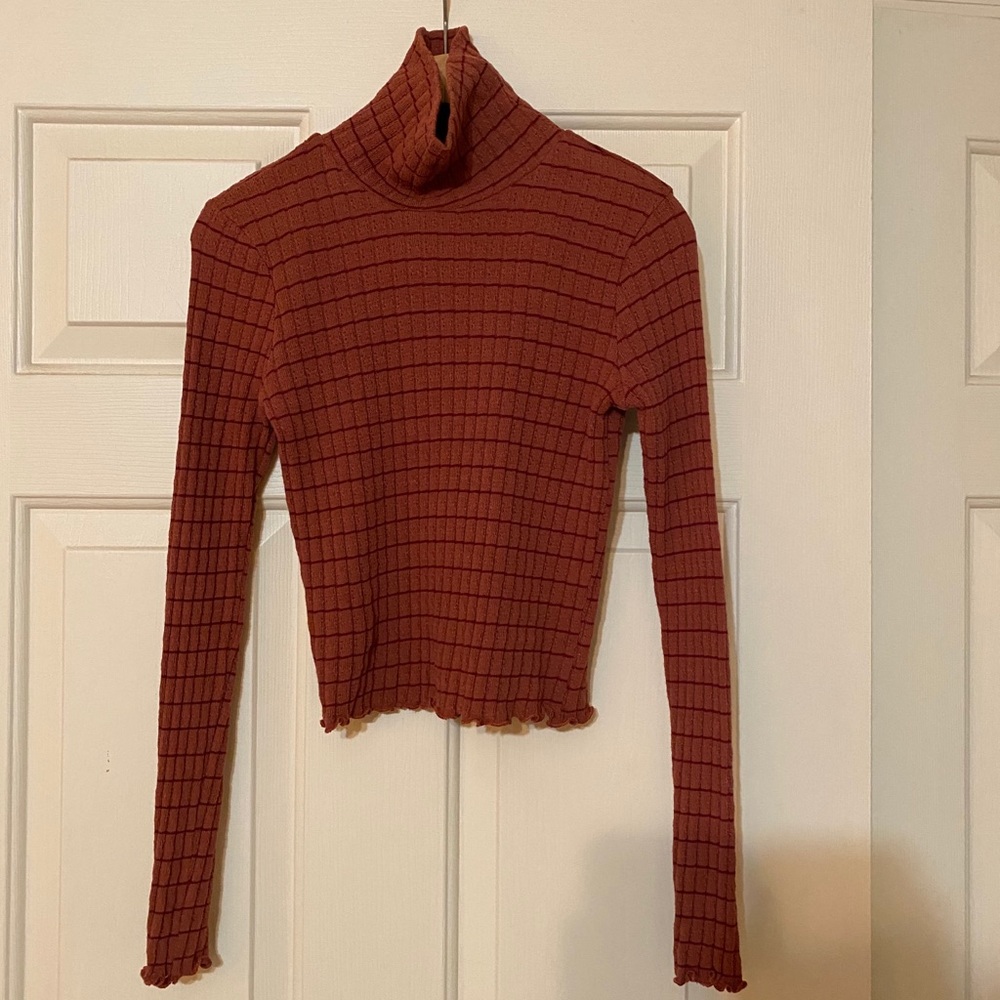Striped Turtleneck Top